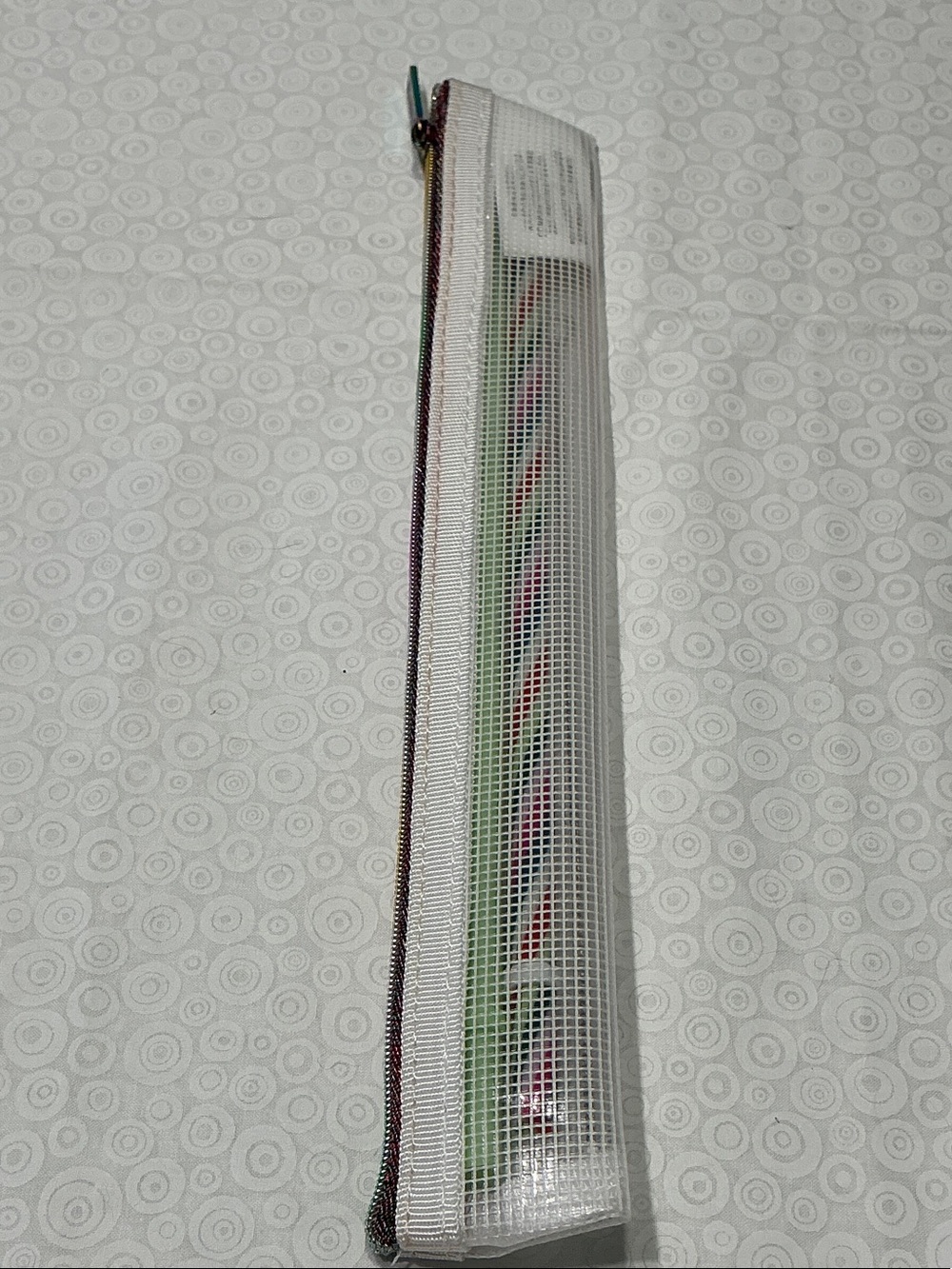 Starbucks Clear Mesh Pouch w/Green & Multicolor Reusable Straws & cleaning brush - Picture 3 of 4